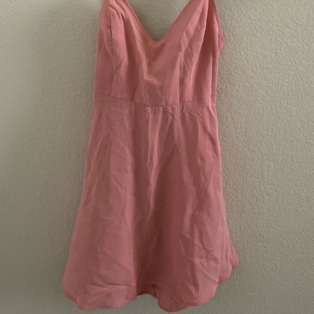 Pink tied back dress forever 21